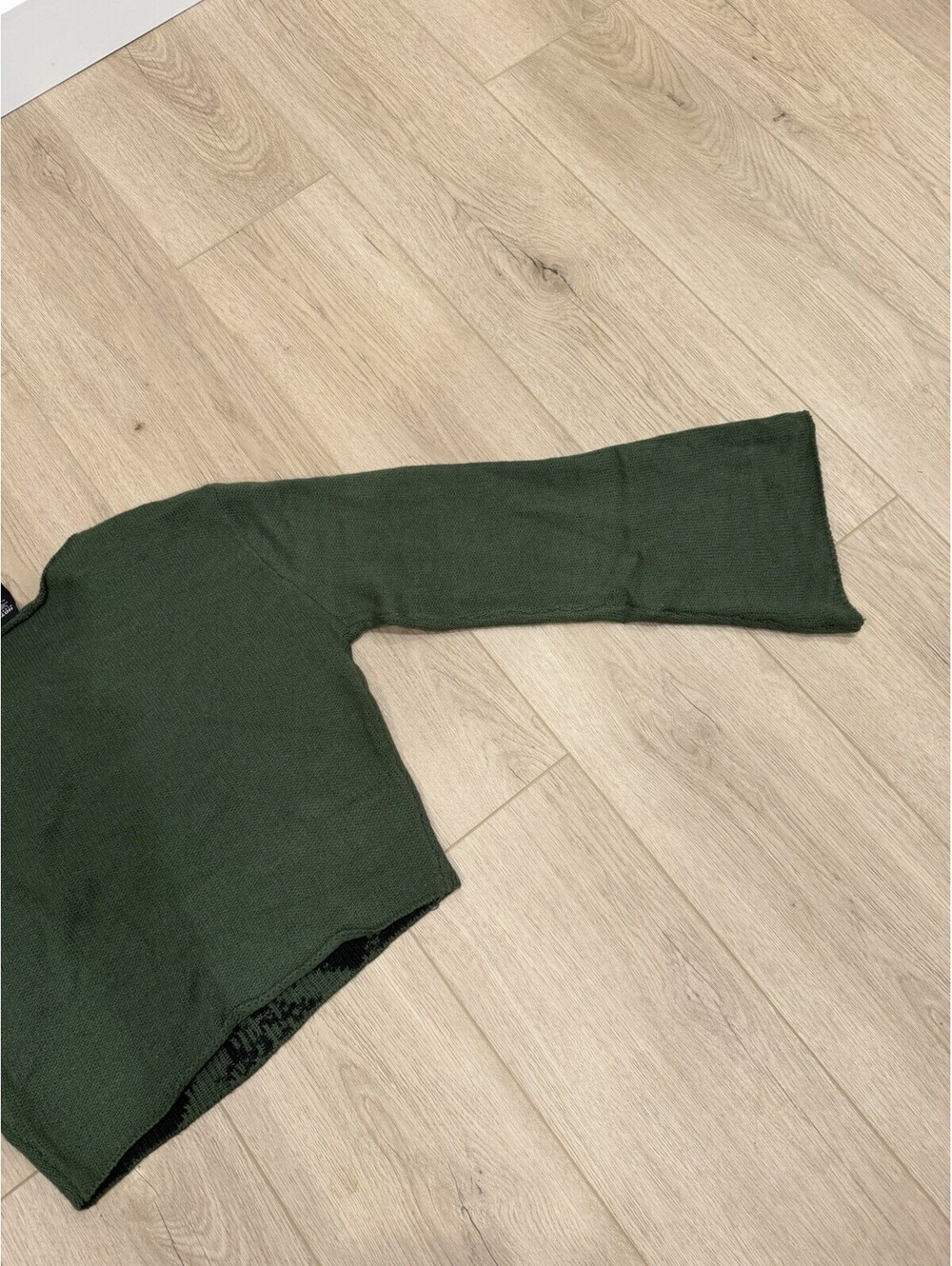 Hot Topic Sleep Token Green Cropped Knit Sweater Bell Sleeve Large - Picture 12 of 13